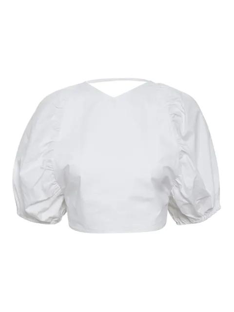Svala puff-sleeve lace-up top by GESTUZ