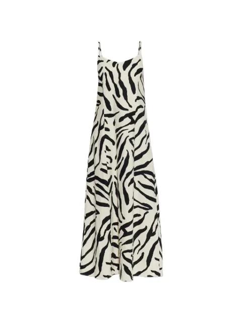Zeona animal-print tie-back midi dress by GESTUZ