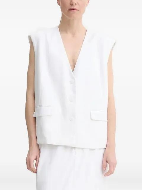 button-fastening sleeveless waistcoat by GESTUZ