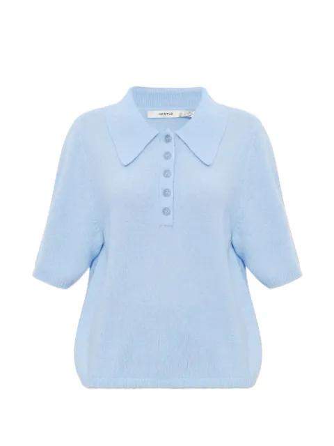 collared polo top by GESTUZ