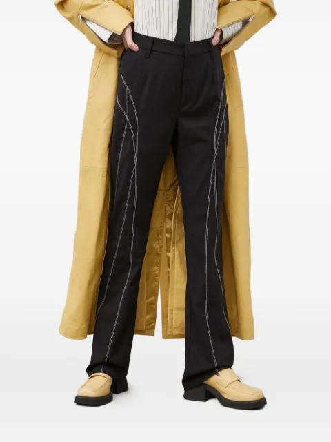 contrast stitching trousers by GESTUZ