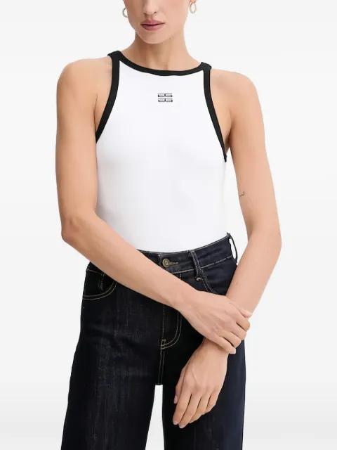 contrast-trim sleeveless top by GESTUZ