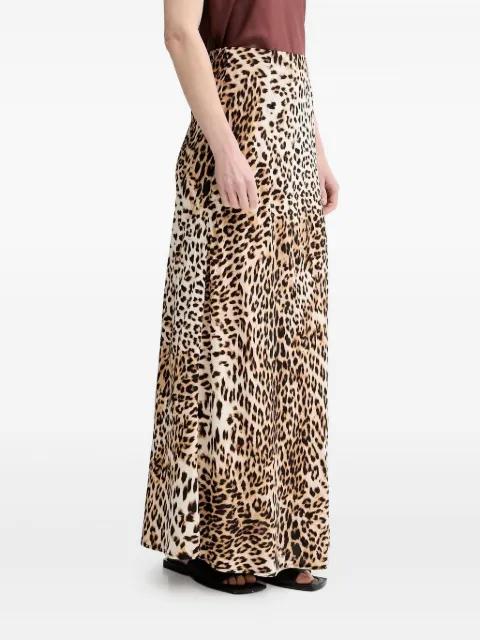 leopard-print midi straight skirt by GESTUZ