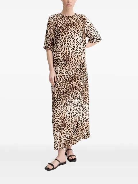 leopard print short-sleeve dress by GESTUZ
