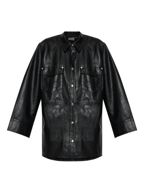 long-sleeved leather shirt by GESTUZ