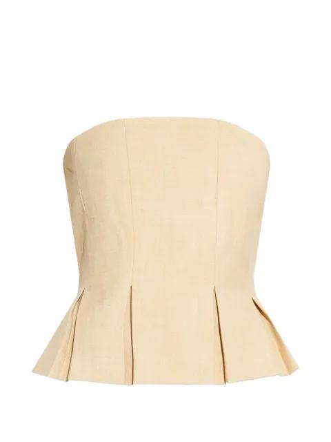 peplum strapless top by GESTUZ