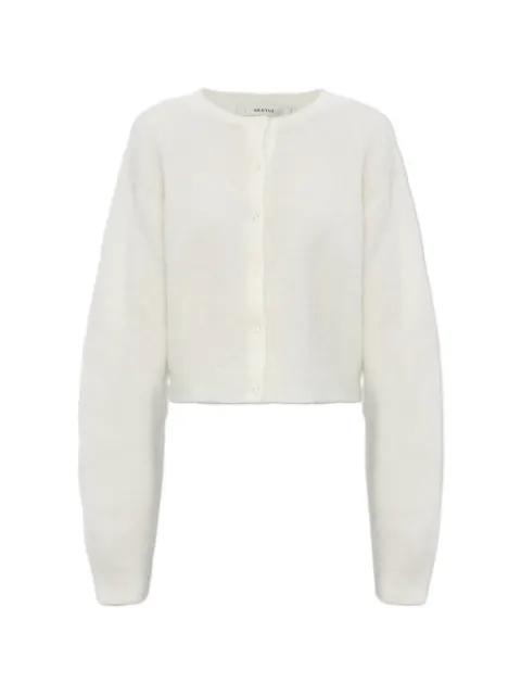 press-stud cropped cardigan by GESTUZ