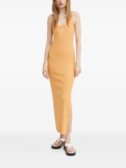 ribbed embroidered midi dress by GESTUZ