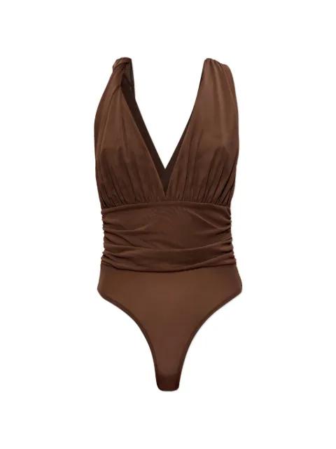ruched halterneck bodysuit by GESTUZ
