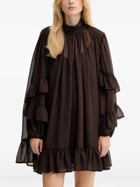 ruffled high-neck dress by GESTUZ