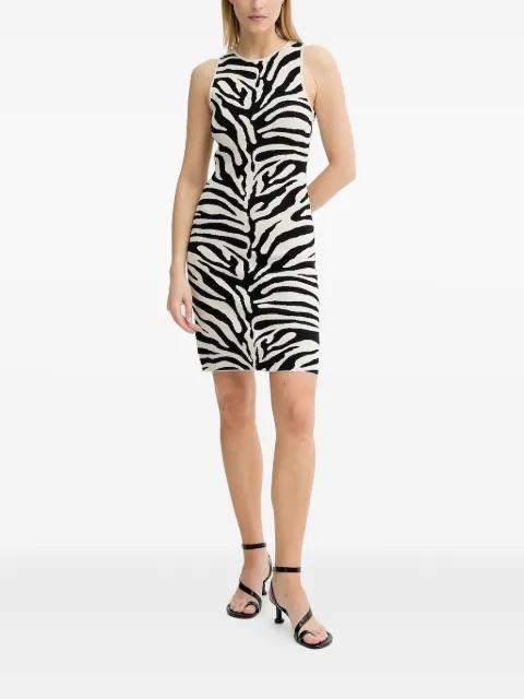 zebra-print sleeveless mini dress by GESTUZ