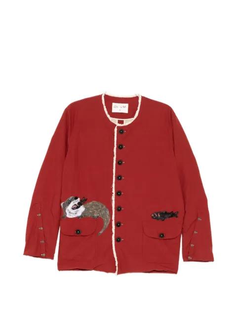 appliqué buttoned jacket by GG IN RED