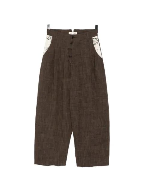 wid-leg trousers by GG IN RED