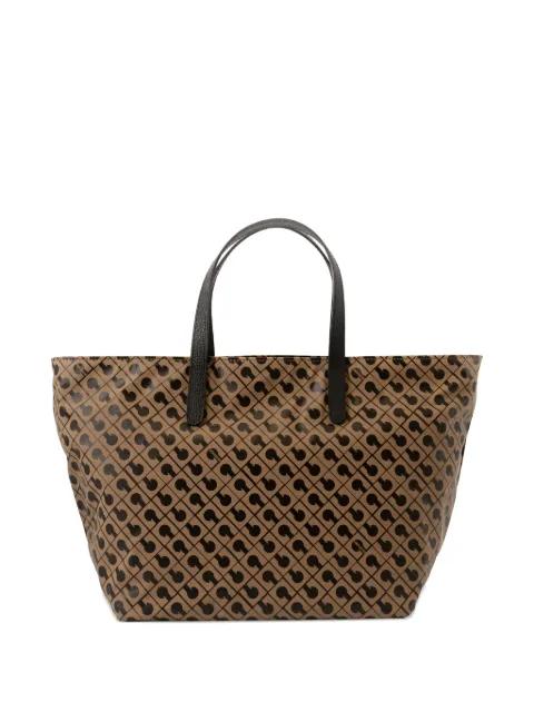 patterned handle tote bag by GHERARDINI