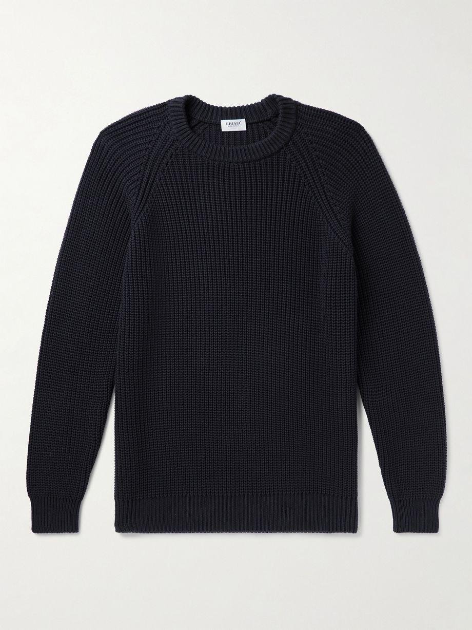 Ribbed Cotton Sweater by GHIAIA CASHMERE