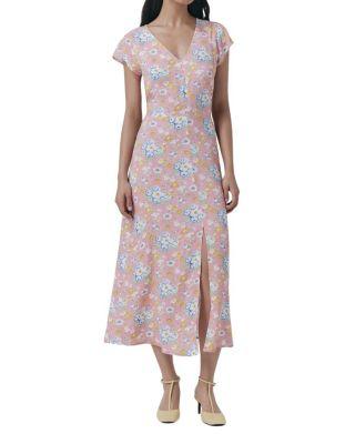 Blair Crepe Floral Sleeveless Midi Dress by GHOST LONDON