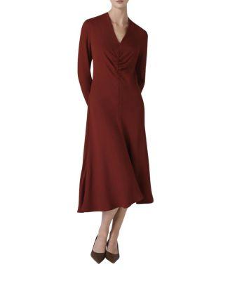 Cecelia Crepe V Neck Midi Dress by GHOST LONDON