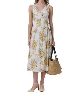 Julia Cotton Floral Midi Wrap Dress by GHOST LONDON