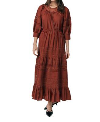 Leoni Lace Trim Cotton Midi Dress by GHOST LONDON
