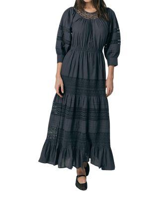 Leoni Lace Trim Cotton Midi Dress by GHOST LONDON