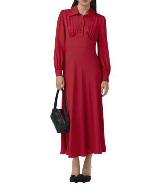 Wendy Crepe Collared Neck Midi Dress by GHOST LONDON