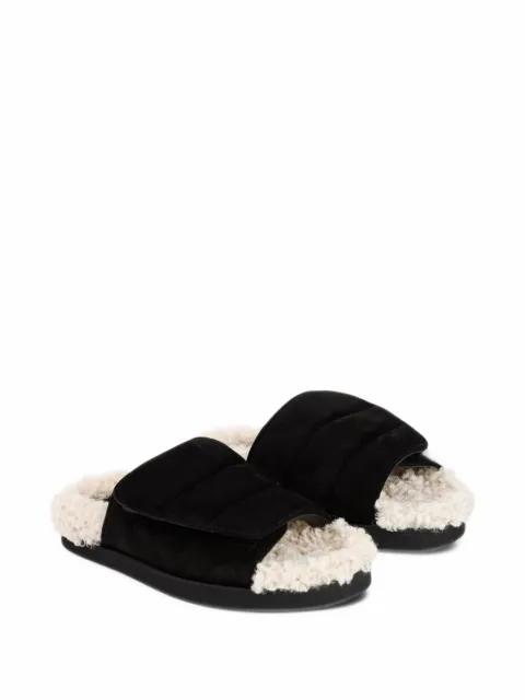 Gia 3 quilted suede slippers by GIA BORGHINI