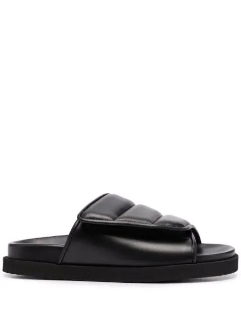 padded-strap open-toe slides by GIA BORGHINI