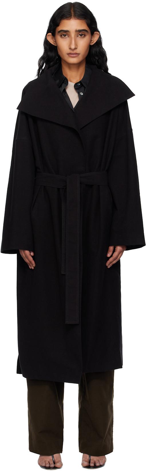 Black Grace Long Coat by GIA STUDIOS