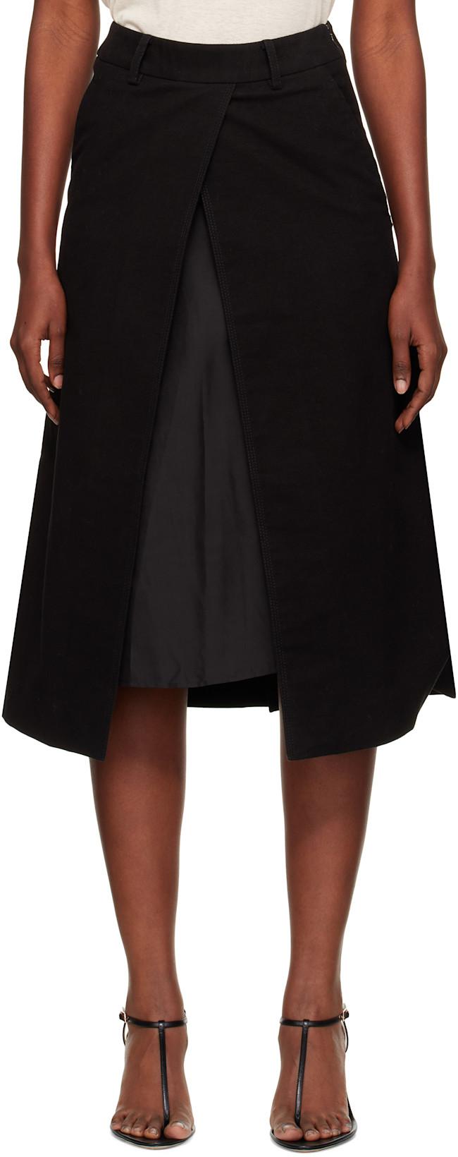 Black Grace Midi Skirt by GIA STUDIOS
