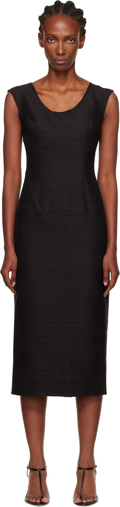 Black Sabrina Midi Dress by GIA STUDIOS