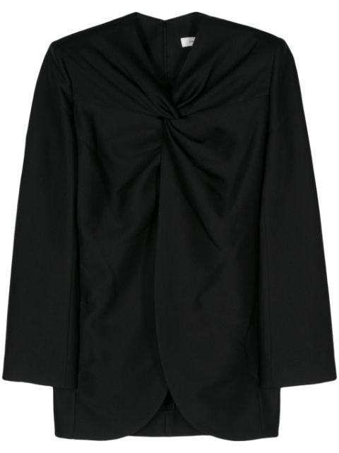 knot-detail twill blouse by GIA STUDIOS
