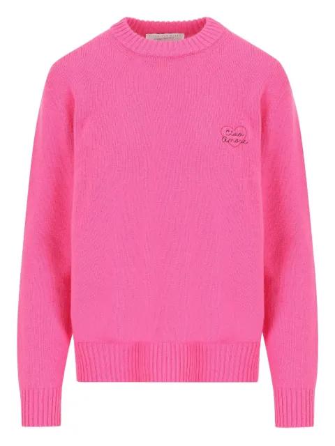 heart-embroidery cashmere sweater by GIADA BENINCASA