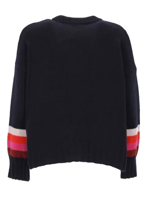 stripe-cuff crew-neck sweater by GIADA BENINCASA