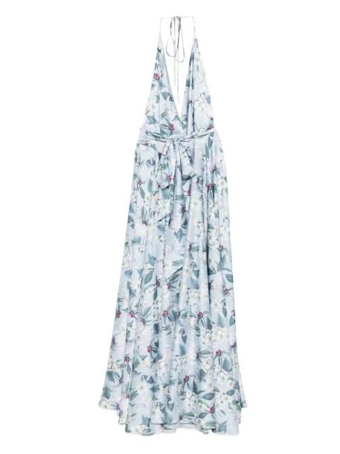 floral-print halterneck dress by GIADA CURTI