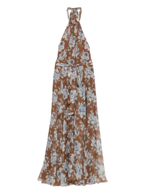 floral-print halterneck dress by GIADA CURTI
