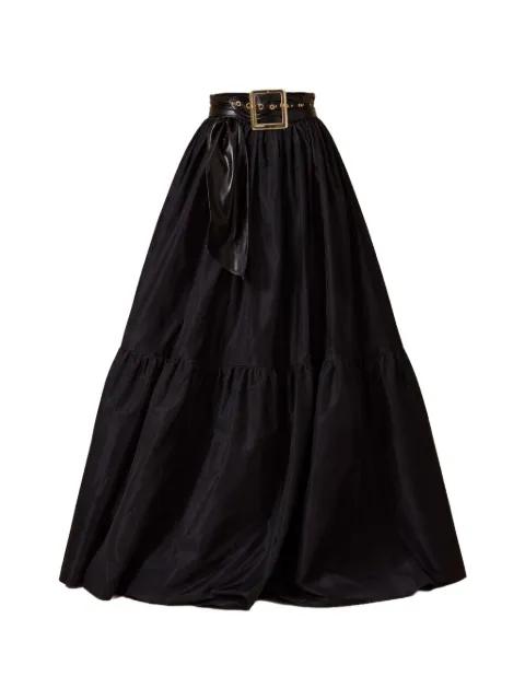 tiered belted maxi skirt by GIADA CURTI
