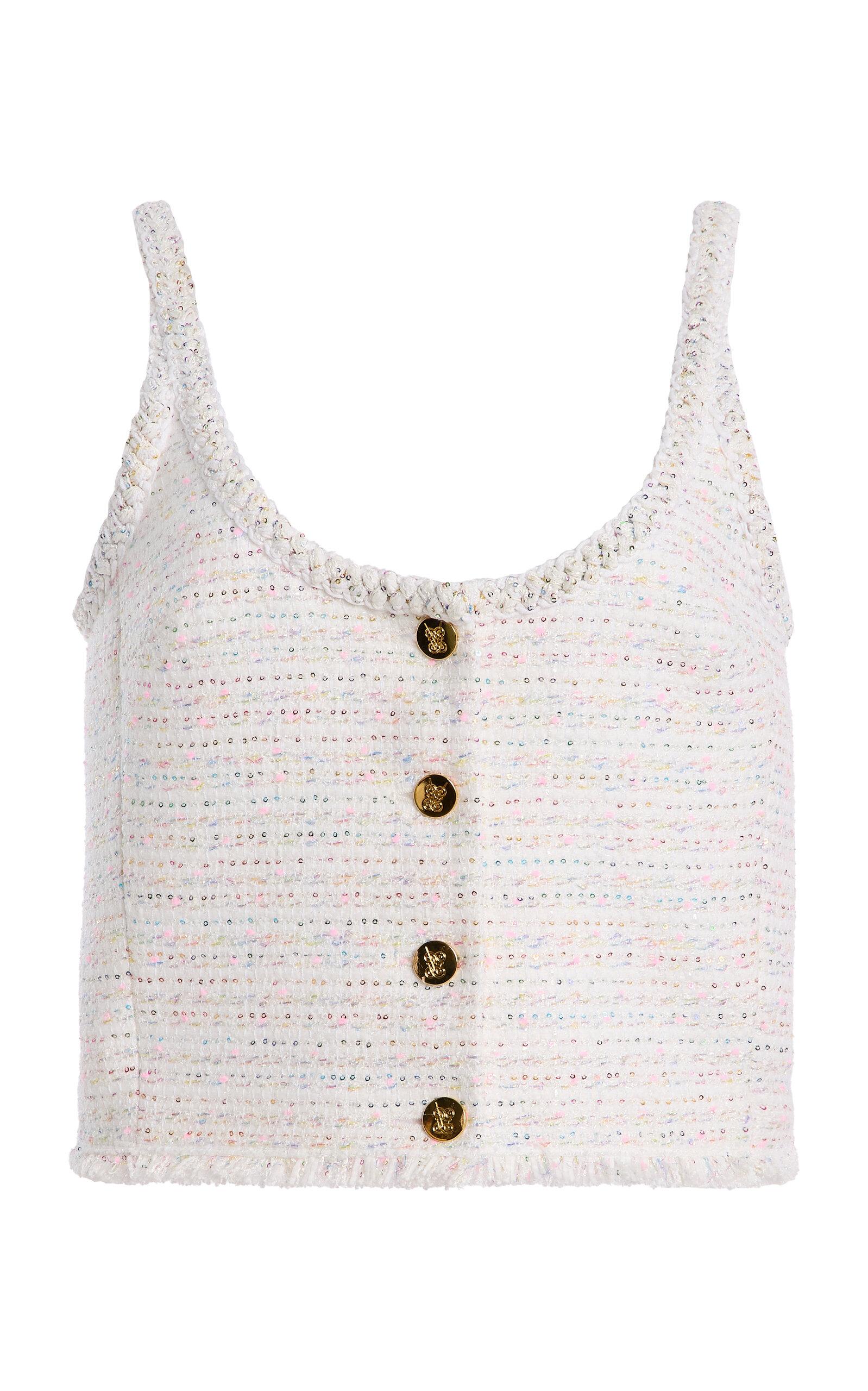 Giambattista Valli Tweed Sorbet Cropped Top - Moda Operandi by GIAMBATTISTA VALLI