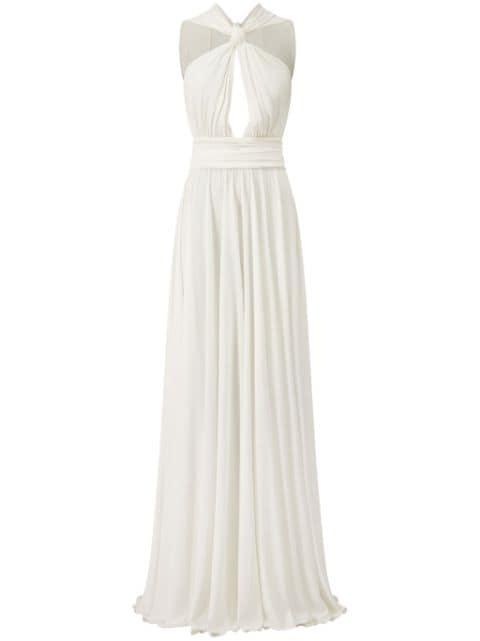Laced knot-detail maxi dress by GIAMBATTISTA VALLI