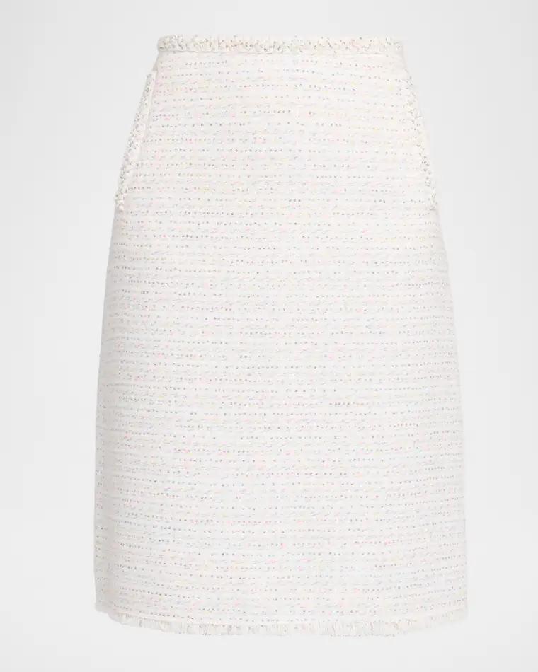Paillette Tweed A-Line Skirt by GIAMBATTISTA VALLI