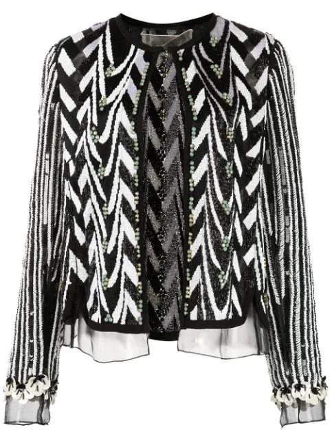 bead-embroidered sequin zigzag jacket by GIAMBATTISTA VALLI