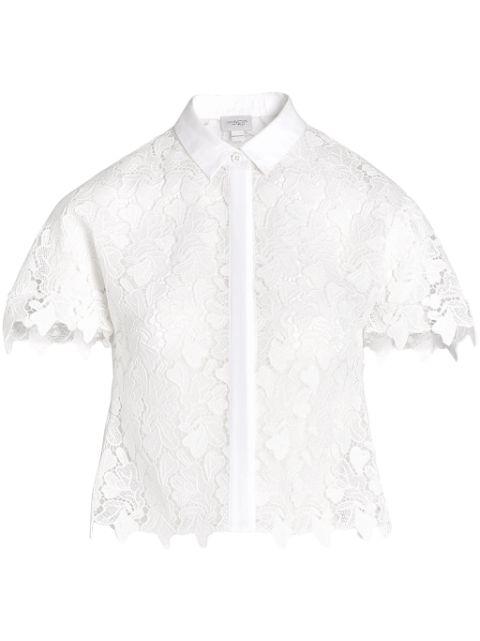 cropped macramé blouse by GIAMBATTISTA VALLI