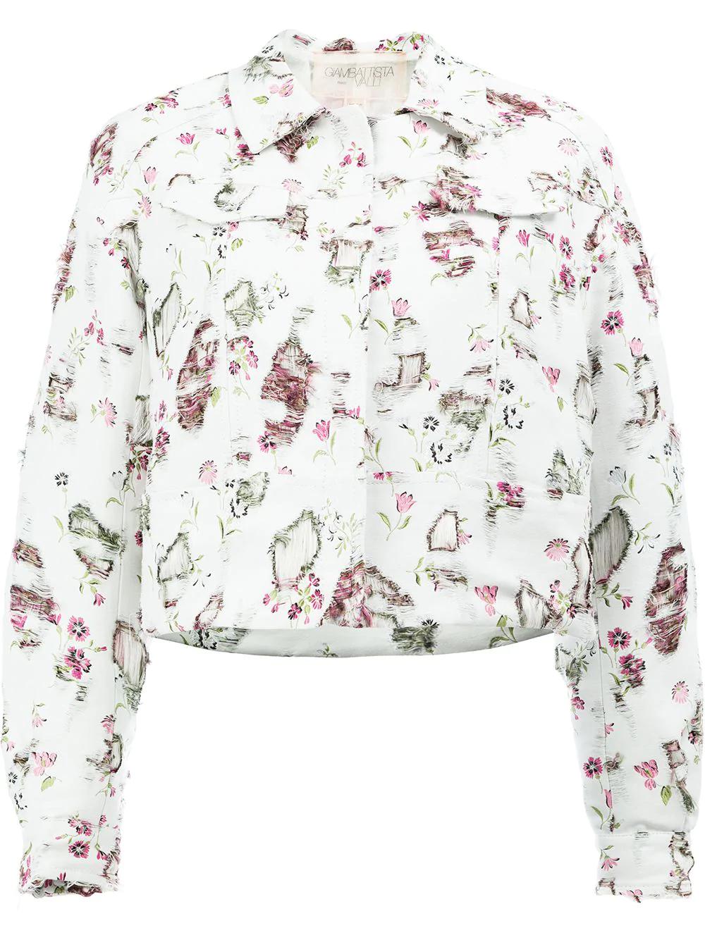distressed floral jacket by GIAMBATTISTA VALLI