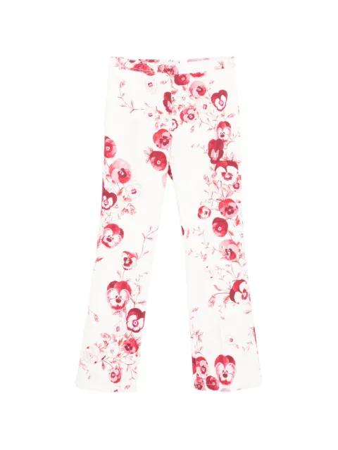 floral cropped trousers by GIAMBATTISTA VALLI