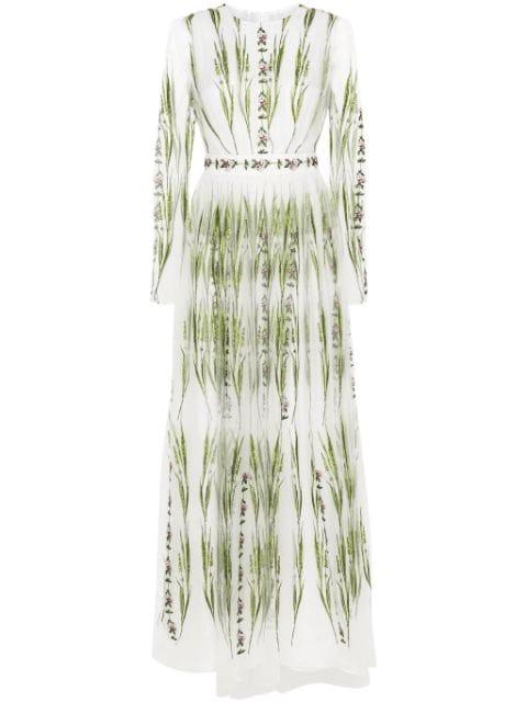 floral-embroidered tulle dress by GIAMBATTISTA VALLI