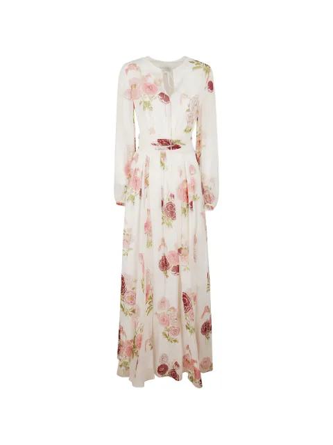 floral-print pleated-waist dress by GIAMBATTISTA VALLI