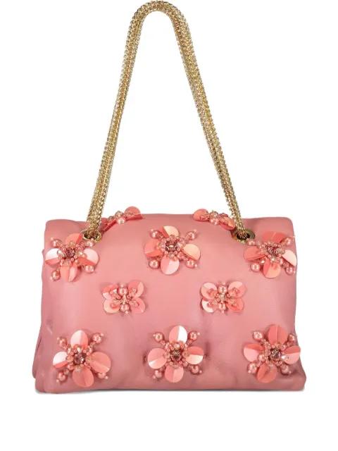 flower-embellished chain shoulder bag by GIAMBATTISTA VALLI