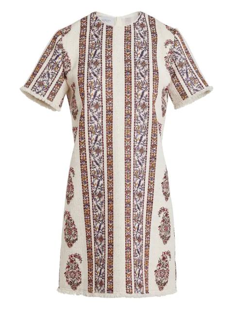 fringed patterned mini dress by GIAMBATTISTA VALLI