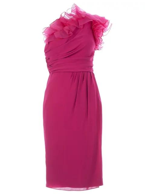 one shoulder ruffle dress by GIAMBATTISTA VALLI