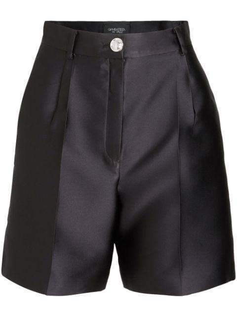pleated silk-satin tailored shorts by GIAMBATTISTA VALLI pleated silk-satin tailored shorts by GIAMBATTISTA VALLI