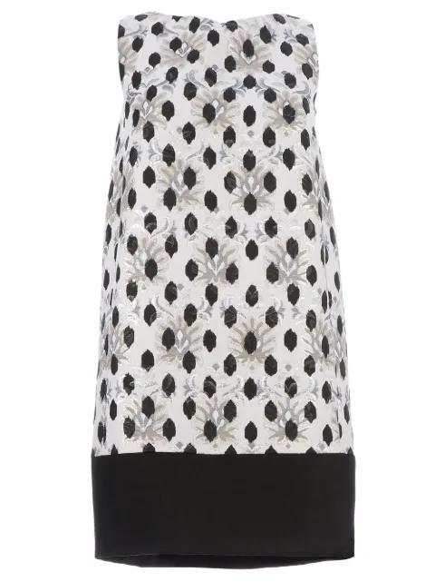 polkadot brocade shift dress by GIAMBATTISTA VALLI